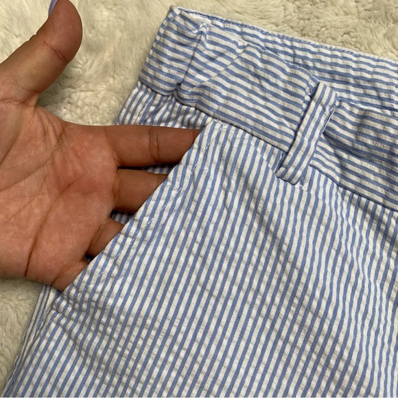 Janie and Jack Boy’s Blue/White Seersucker Striped Straight Leg Jeans Size 10 Y - Picture 5 of 8